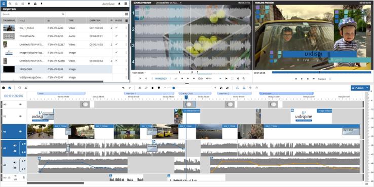 VidiEditor: Vidispine's browser based video editing application
